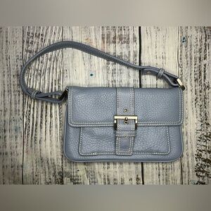 Talbots Handbag Blue Genuine Leather Y2K Coquette Mini Bag